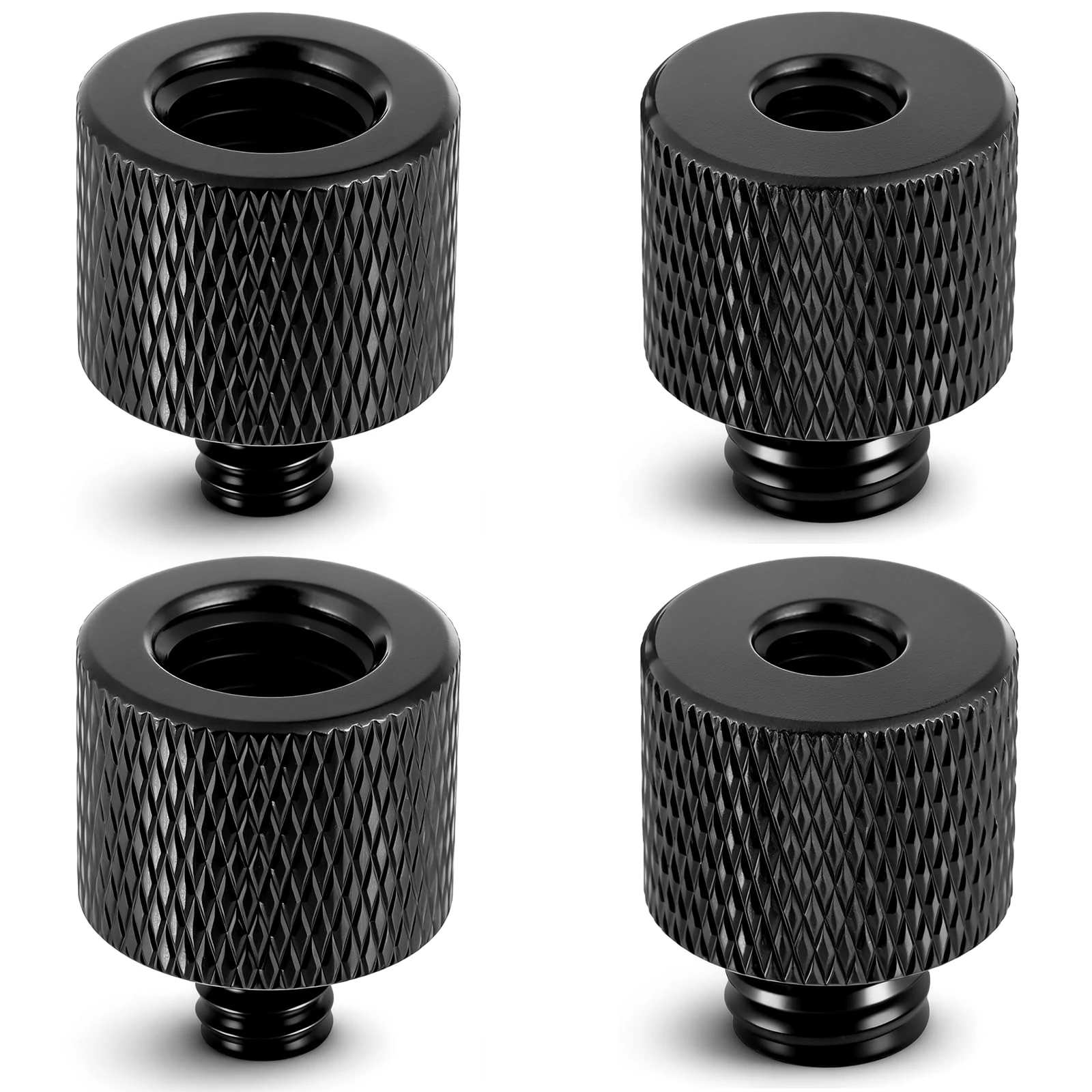 Alrhso 4 Pcs Camera Screw Adapters 1/4" Male to 3/8" Female and 3/8" Male to 1/4" Female Thread Screw Adapter Tripod Adapter for Monitor, Tripod, Camera, Microphone Stand