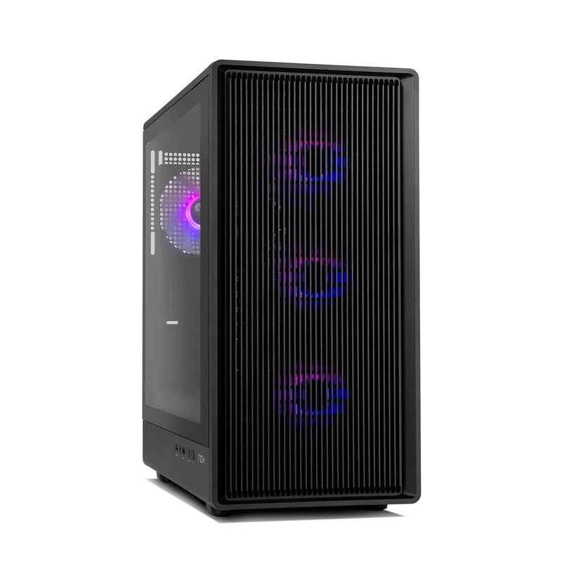 NOX Xtreme Products Hummer IOTA – ATX Semi-Tower | M-ATX | ITX Includes 4 120mm ARGB Fans, Front Mesh, Side Tempered Glass, USB 3.0, 330mm GPU Support, Magnetic Filter