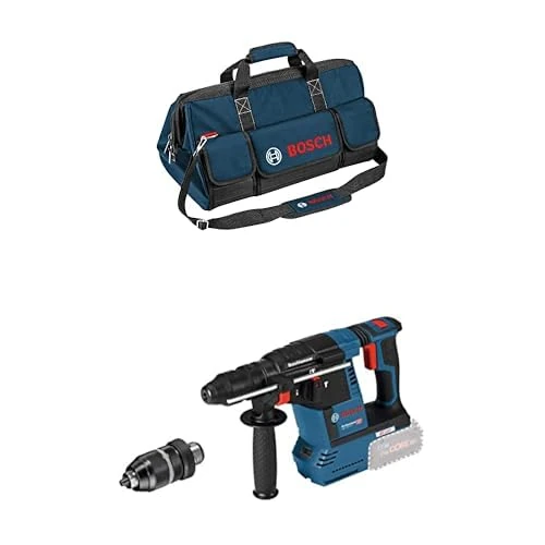 Bosch Professional 18V System Cordless Rotary Hammer GBH 18V-26 F (SDS Plus, Without Battery/Charger) + Bosch Professional toolbag, Size L
