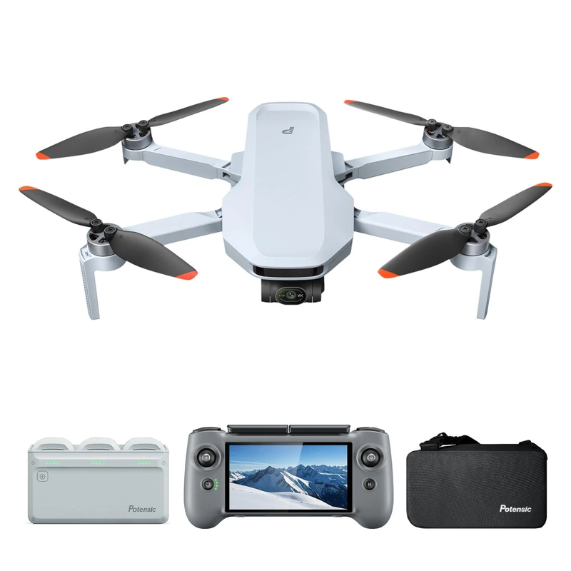 Potensic Atom 2 Fly More Combo with RC PTD 1, Drone with Camera for Adults 4K Video, 8K Photo, ＜249g, 10KM Transmission, AI Track, Vertical Shooting, AI Night Shot, QuickShots (96-Min Flight)