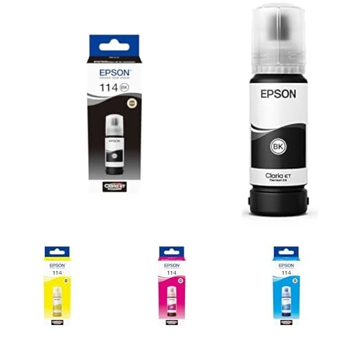 Epson 114 Ink Bottle Full set of 6 colours Black, Cyan, Yellow, Magenta, Grey, Photo Black