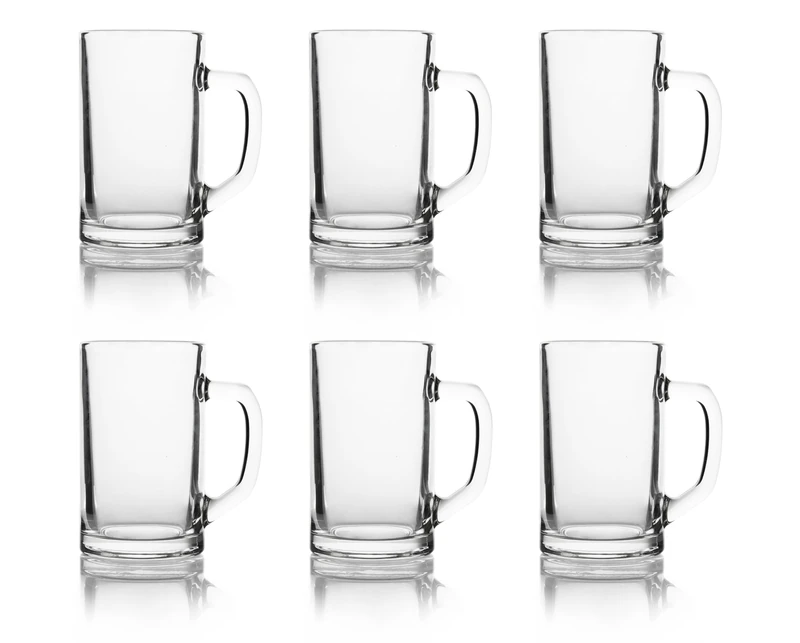 Excelsa Hamburg Set of 6 Beer Glasses, Clear Glass, 32 cl - Image 1