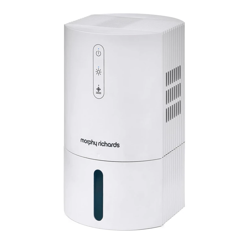 Morphy Richards PureFresh 0.9L Dehumidifier, Compact, Lightweight, Quiet, Ambient Lighting, For Bedrooms, Kitchens, Caravans, Window sills, White, 822000