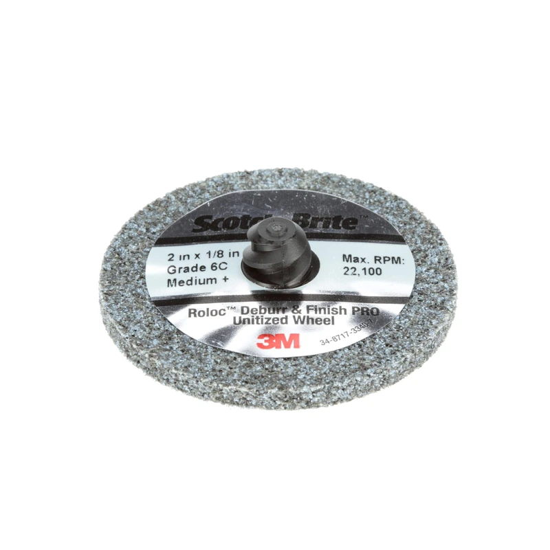 Scotch Brite Roloc Deburr and Finish PRO Unitized Wheel, 76 mm x 6.35 mm