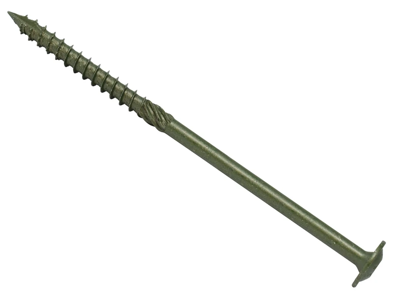 Forgefix SPECTRE Timber Fix Screws 8.0 x 225mm Green | Heavy-Duty Wood Screws | Box of 50 | High Torque | Exterior Use