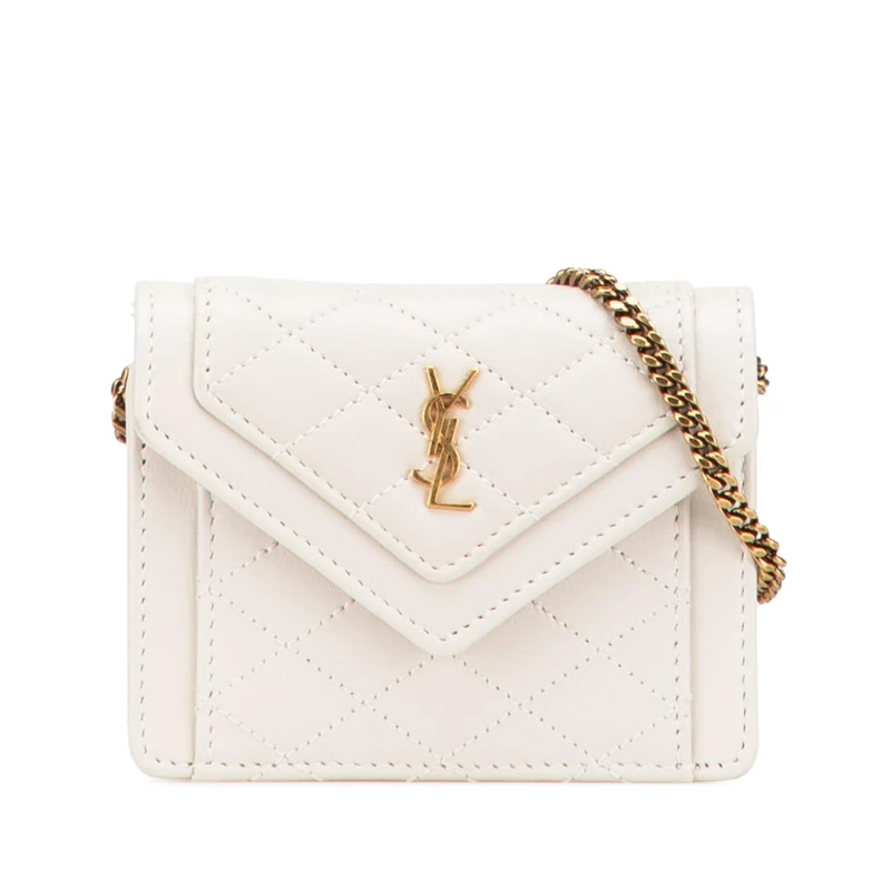 Yves Saint Laurent Pre-Loved Micro Quilted Lambskin Monogram Gaby Crossbody Bag