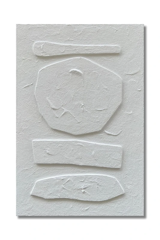 Limiyer Art 24x36 inch abstract art oil painting with white three-dimensional texture, in a modern minimalist style, is suitable for use as a home decoration item and can also be hung on the wall of