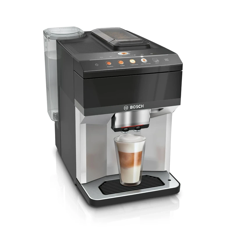 Bosch Serie 4 TPG40307, Bean to Cup Coffee Machine, VeroCafe, Cappuccinatore milk frother, DoubleCup option, easy select panel with 9 Beverage Options, Piano Black