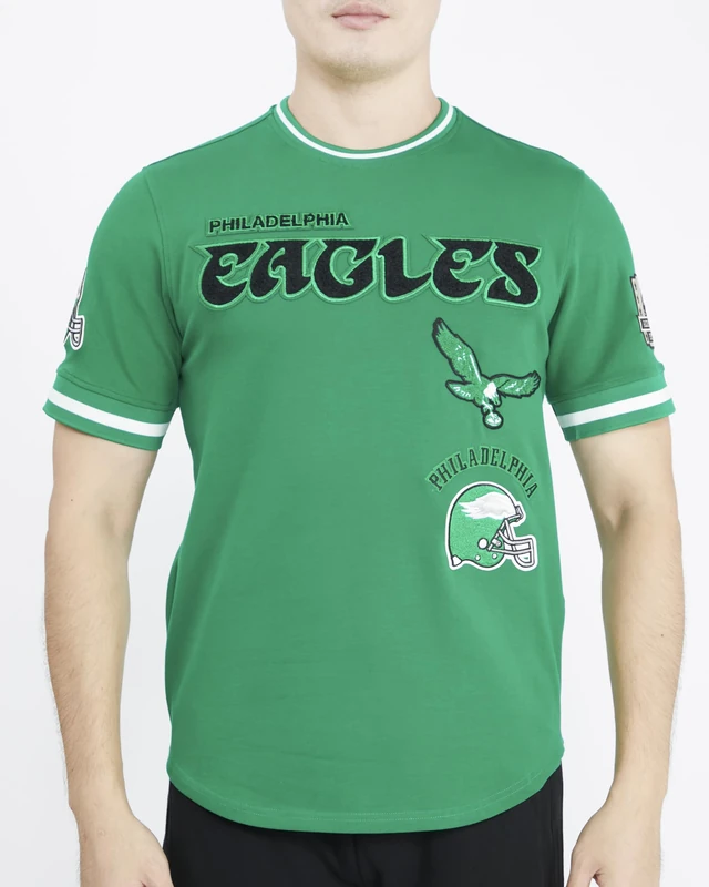 Pro Standard Mens NFL Philadelphia Eagles Retro Classics Short Sleeve Tee Kelly Green 2XL