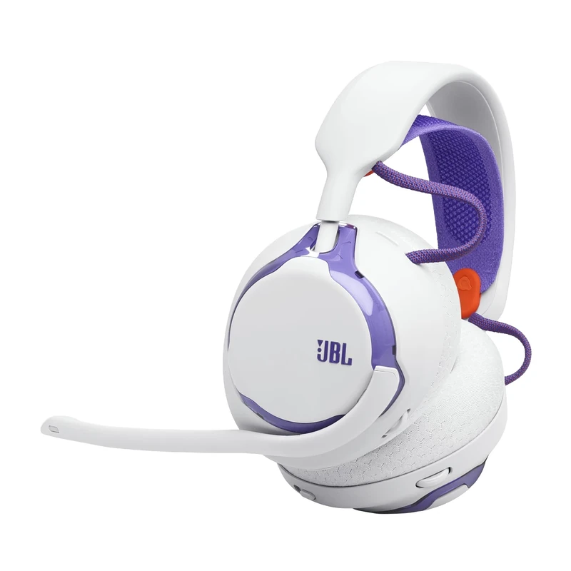 JBL Quantum 650 Wireless Bluetooth Gaming Headset with JBL Quantum Spatial Sound, Noise Cancelling Mic, USB-C Cable, 45H Battery Life and Replaceable Parts, Multiplatform Compatibility, White