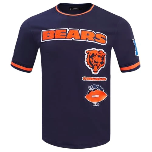 Pro Standard Mens NFL Chicago Bears Retro Classics Short Sleeve Tee Midnight Navy/Orange/Midnight Navy M