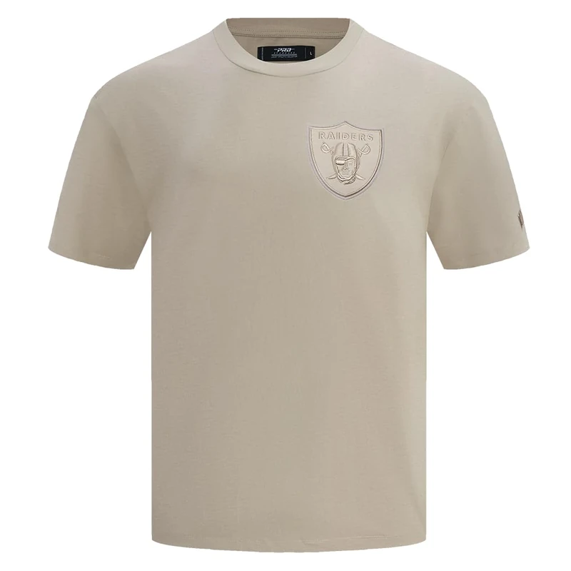 Pro Standard Men's NFL Las Vegas Raiders Neutral Short Sleeve Tee Taupe 3XL