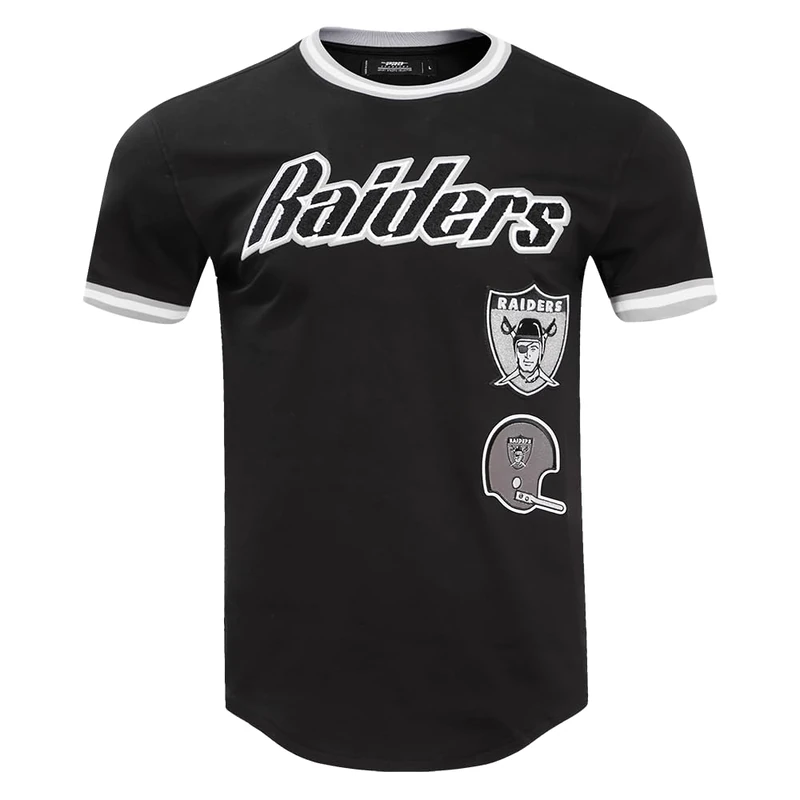 Pro Standard Mens NFL Las Vegas Raiders Retro Classics Short Sleeve Tee Black/Gray L