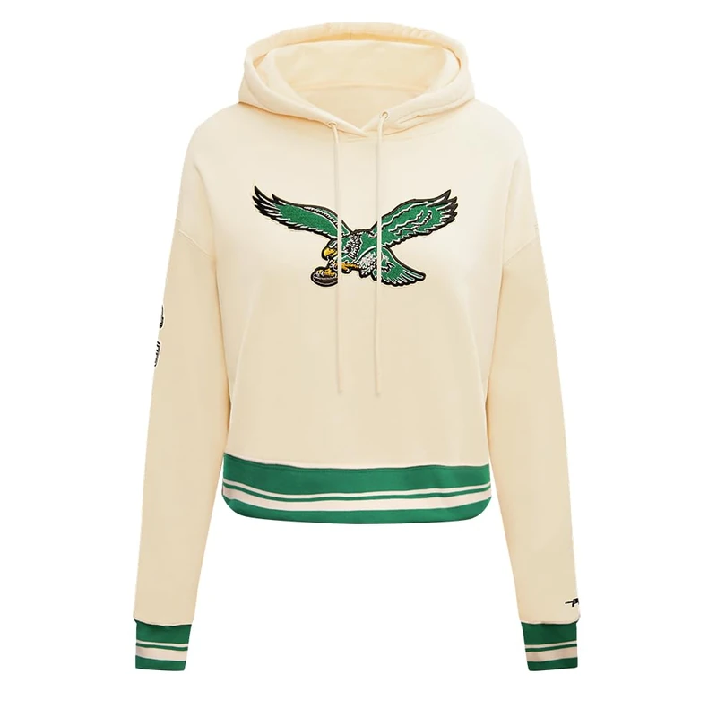 Pro Standard Women's NFL Retro Classics Brushed Back French Terry Cropped Pullover Hoodie - Image 1