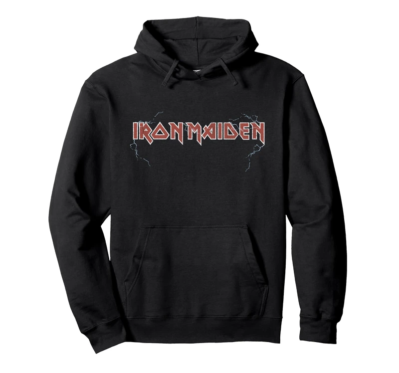Iron Maiden Mummy Lightning Circle Pullover Hoodie - Image 1