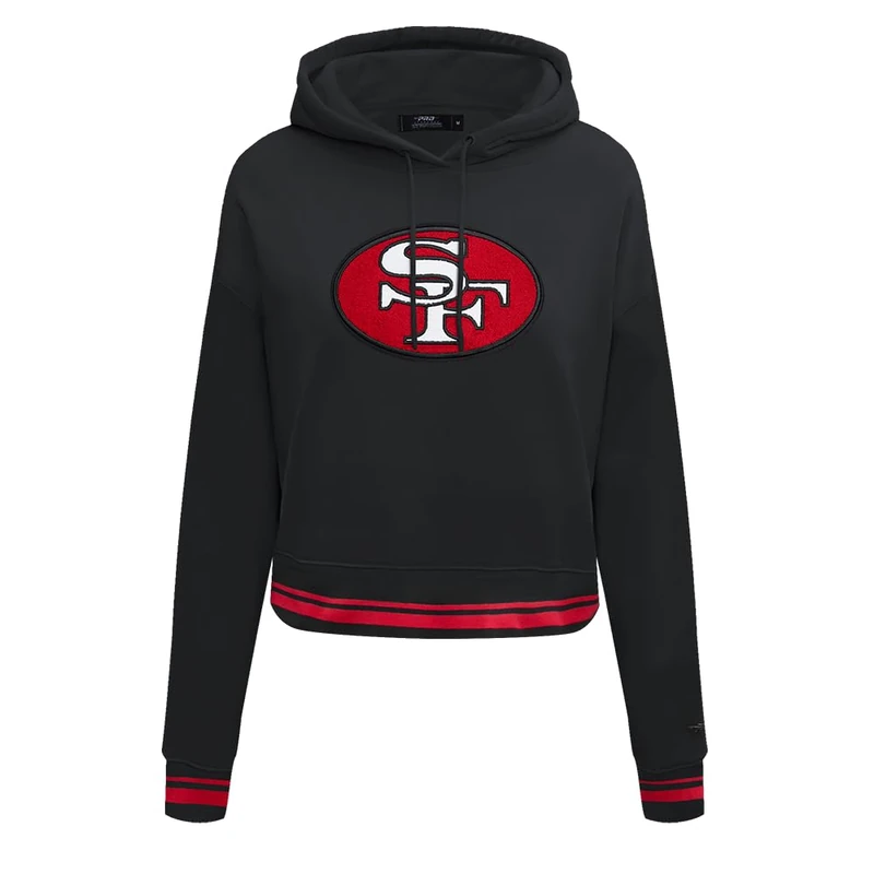 Pro Standard Women's NFL Retro Classics Brushed Back French Terry Cropped Pullover Hoodie - Image 1
