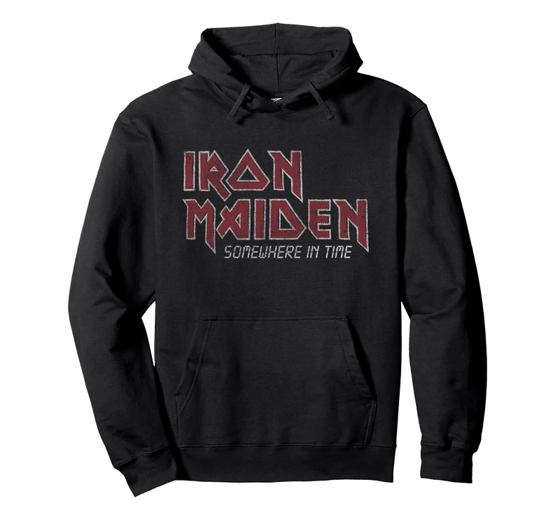 Iron Maiden Somewhere In Time Grid Pullover Hoodie