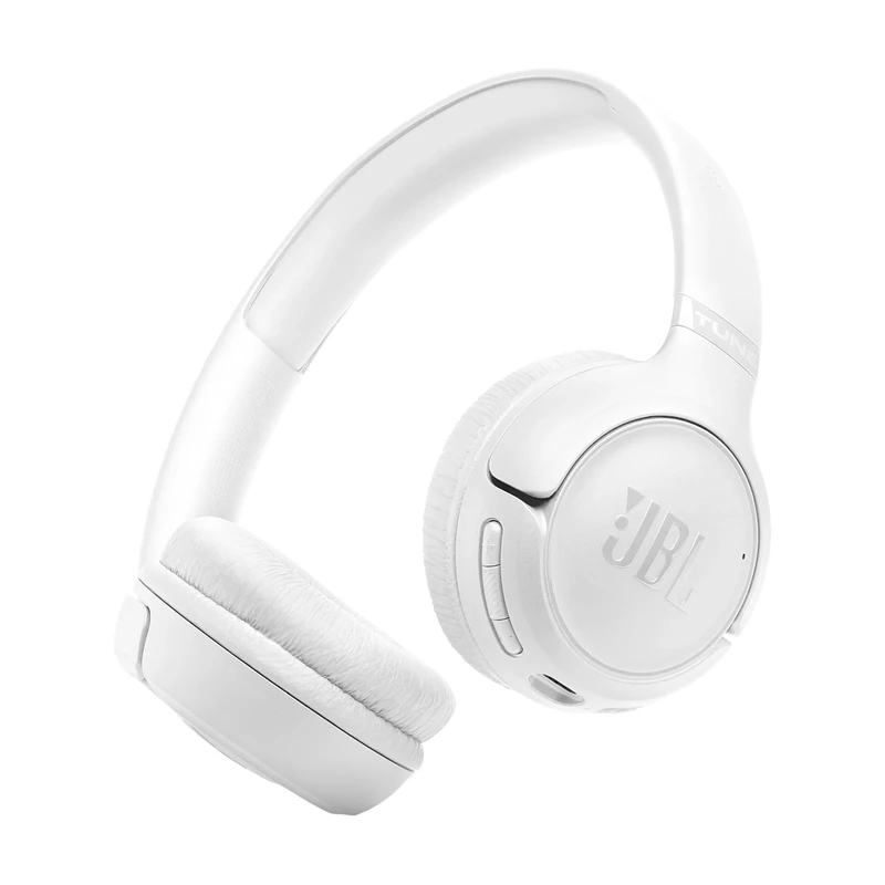 JBL Tune 530 BT Wireless On-Ear Headphones with JBL Pure Bass Sound, Bluetooth 6.0, Foldable Design and 76-Hour Battery Life, Google Fast Pair/Microsoft Swift Pair, White
