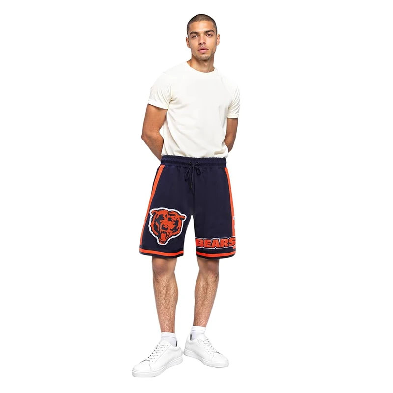 Pro Standard Mens NFL Chicago Bears Retro Classics Athletic Short Midnight Navy/Orange/Midnight Navy L