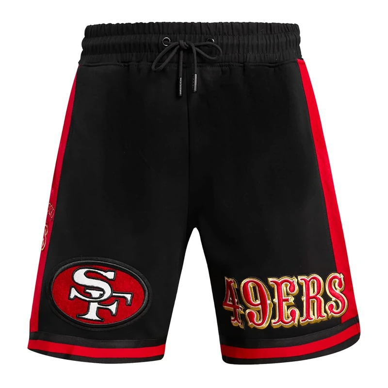 Pro Standard Mens NFL San Francisco 49Ers Retro Classics Athletic Short Black/Red/Black S