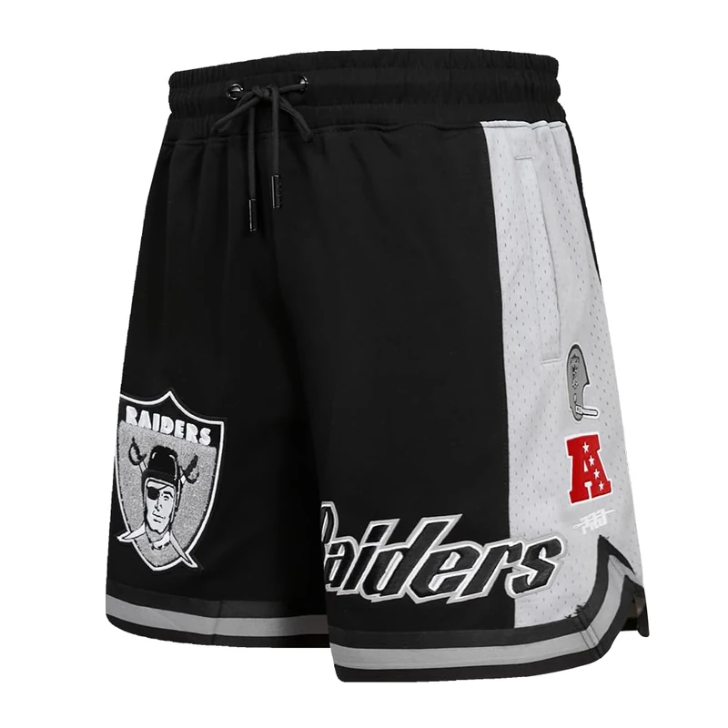 Pro Standard Mens NFL Las Vegas Raiders Retro Classics Athletic Short Black/Gray M