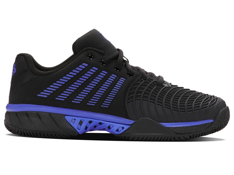 K-Swiss Men's Express Light 3 Clay Tennis Shoe, Black/Dazzling Blue, 10 UK
