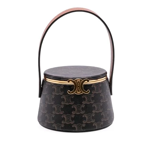 Celine Pre-Loved Triomphe Coated Canvas Nina Minaudiere Bag Handbag