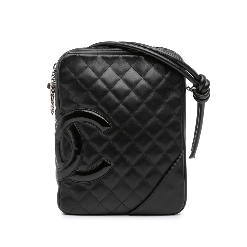 Chanel Pre-Loved Lambskin Cambon Ligne Crossbody Bag