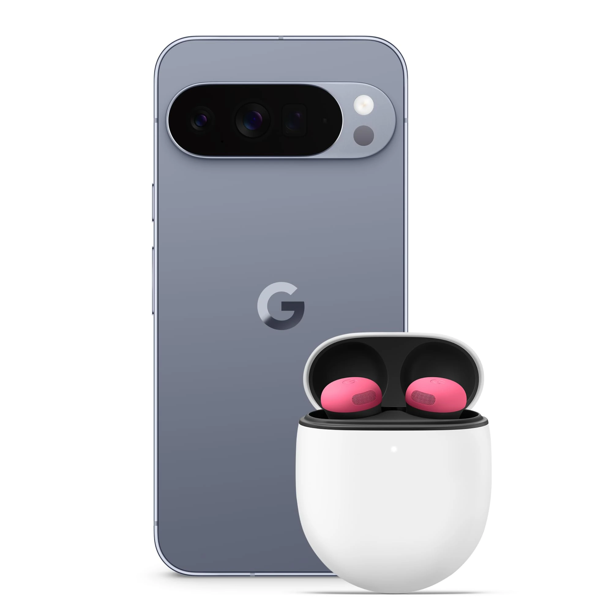 Google Pixel 10 Pro XL - Unlocked Android Smartphone with Gemini, Triple Rear Camera, 24+ Hour Battery and 6.8" Super Actua Display - Moonstone, 256GB + Buds Pro 2