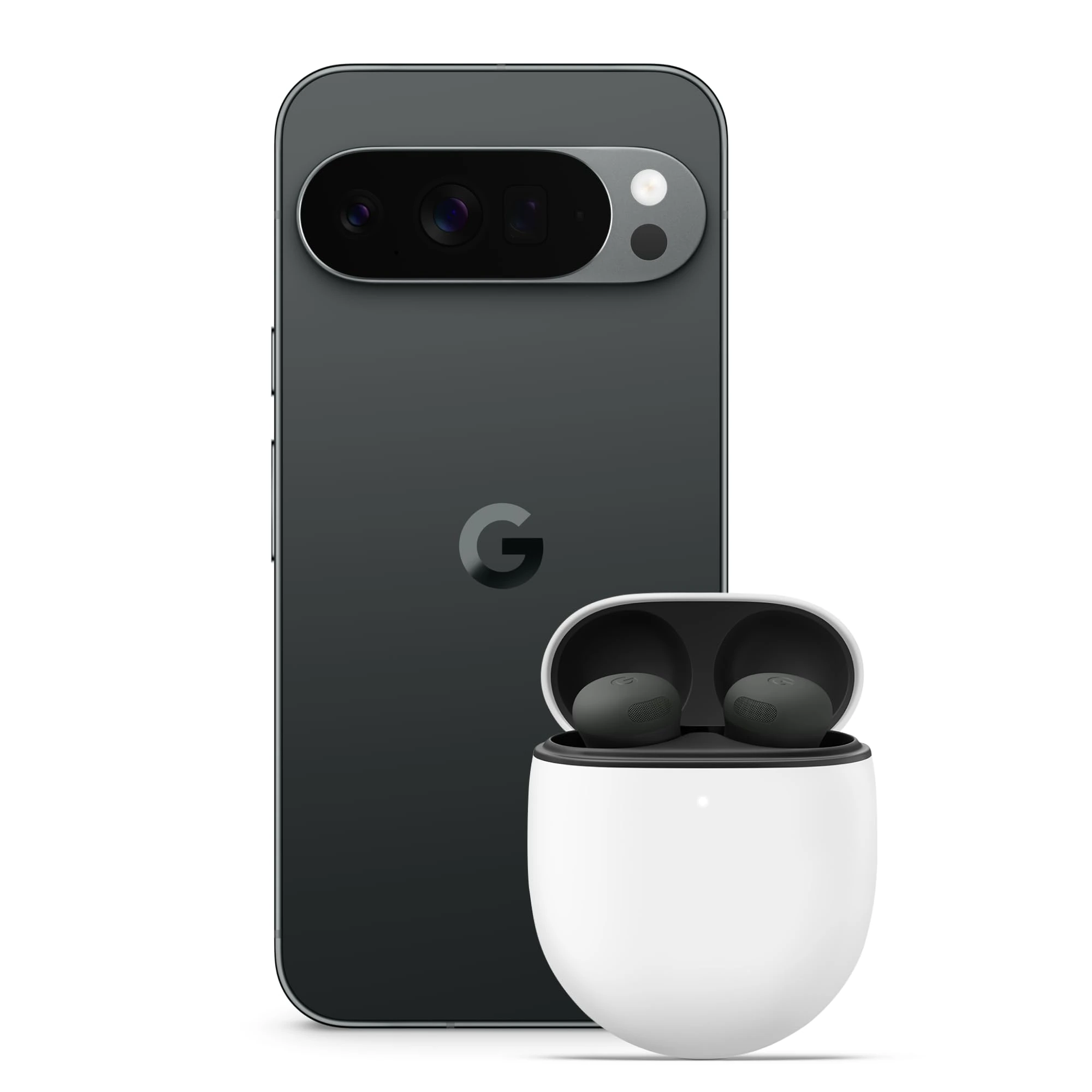 Google Pixel 10 Pro XL - Unlocked Android Smartphone with Gemini, Triple Rear Camera, 24+ Hour Battery and 6.8" Super Actua Display - Obsidian, 256GB + Buds Pro 2