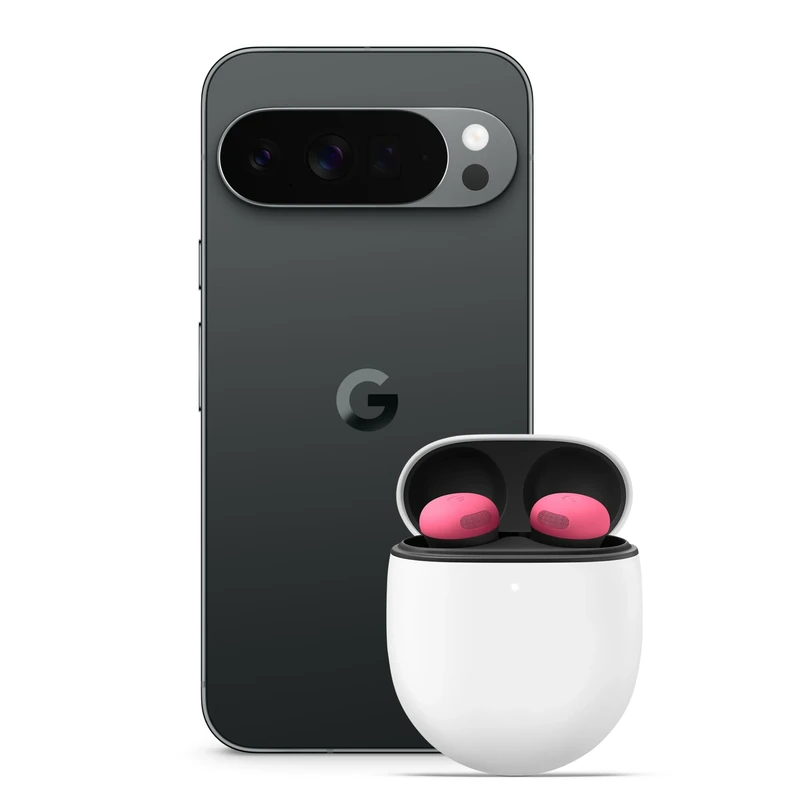 Google Pixel 10 Pro XL - Unlocked Android Smartphone with Gemini, Triple Rear Camera, 24+ Hour Battery and 6.8" Super Actua Display - Obsidian, 256GB + Buds Pro 2