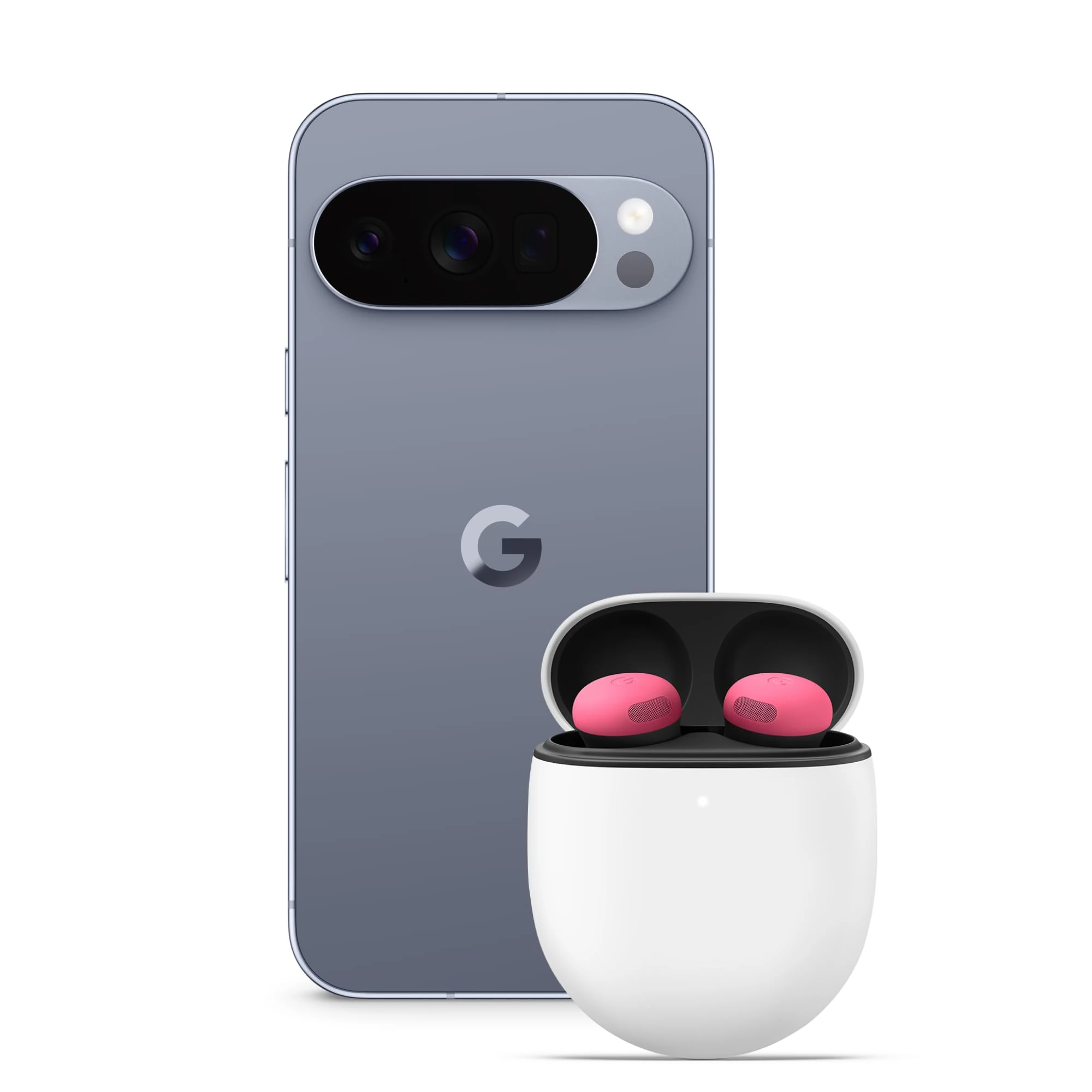 Google Pixel 10 Pro - Unlocked Android Smartphone with Gemini, Triple Rear Camera System, 24+ Hour Battery and 6.3" Super Actua Display - Moonstone, 512GB + Buds Pro 2