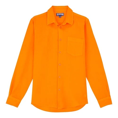 Vilebrequin, Linen Shirt Solid, L, Apricot