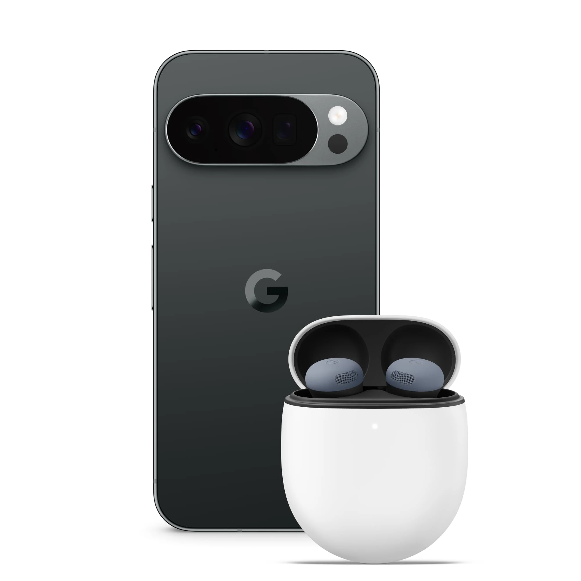 Google Pixel 10 Pro - Unlocked Android Smartphone with Gemini, Triple Rear Camera System, 24+ Hour Battery and 6.3" Super Actua Display - Obsidian, 1TB + Buds Pro 2