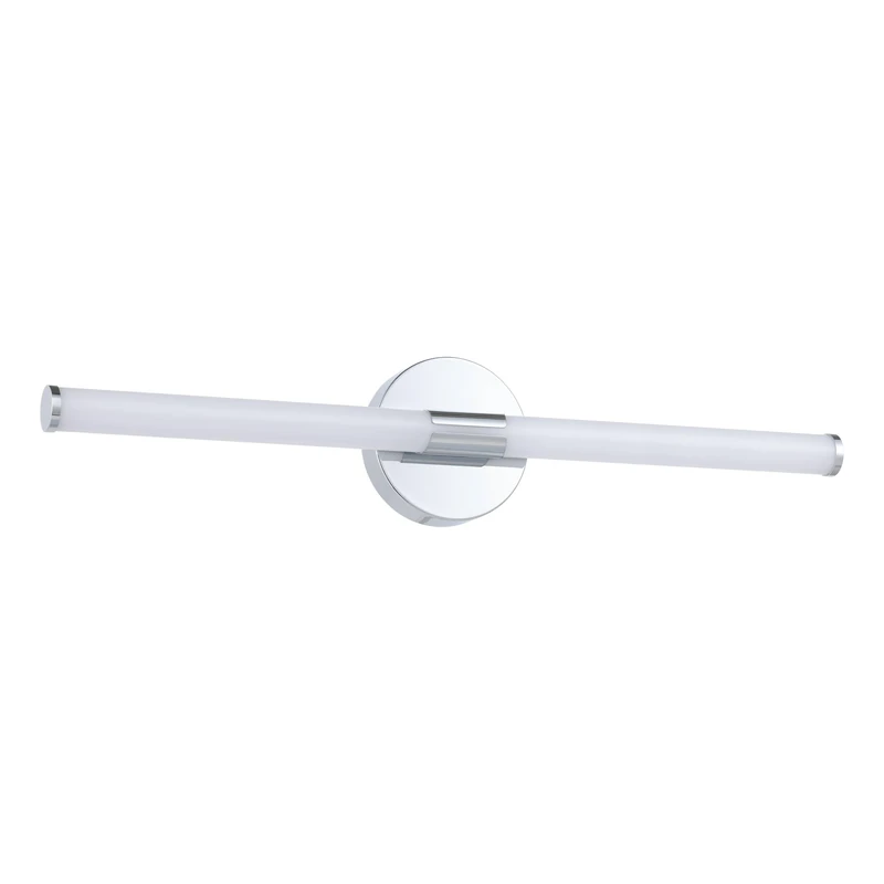 Eglo LED Mirror Light Ramola, Bathroom lamp, Metal and White Plastic, Chrome Finish, Warm to Cool White, IP44, 60 cm Long