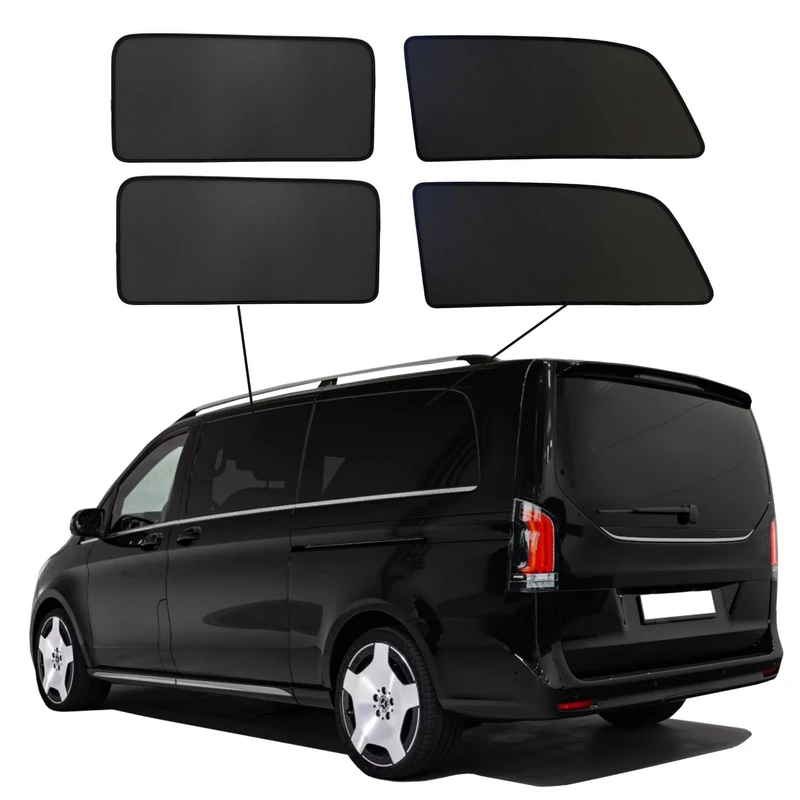 SunClip Privacy & Sun protection compatible with Mercedes V-Class W447 (Long wheel base) Facelift 2024- without pop-out windows