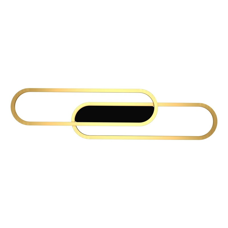 Eglo LED Oval Ceiling Light Conivarena, Living Room Lighting, Brass Metal lamp, Warm to Cool White, 69 cm