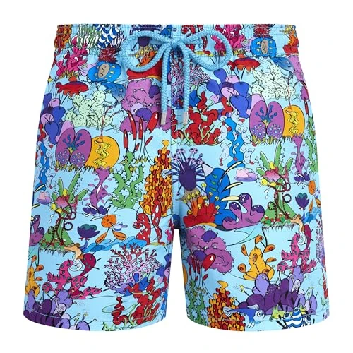 Vilebrequin, Swim Shorts Plantes Aquatiques, XXL, Blue Topaz