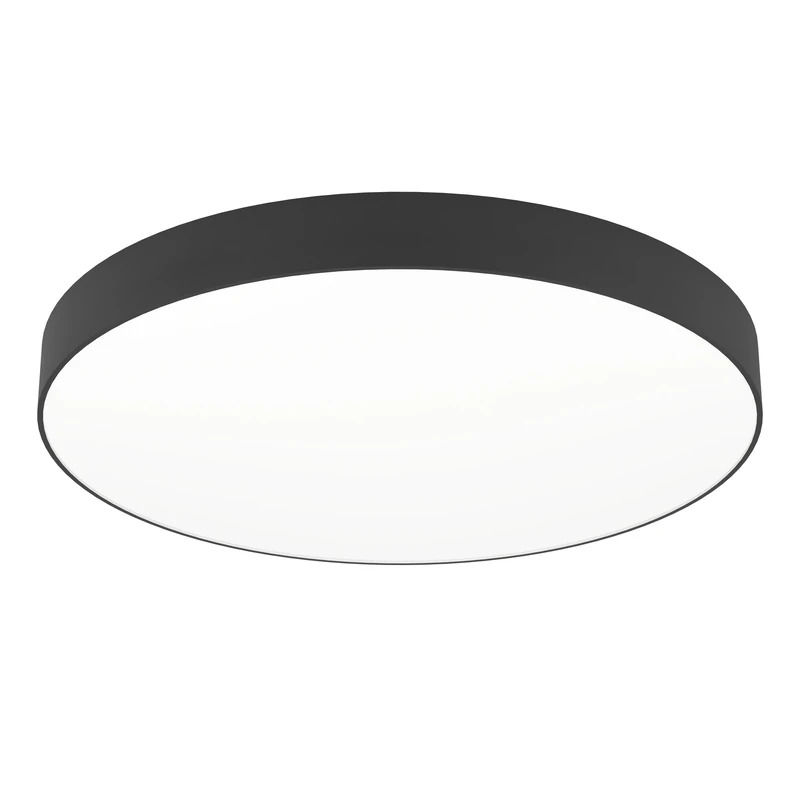 Eglo Connect.z Smart Home LED Ceiling Light Fixture Gallizzi-Z, Ø 69 cm, ZigBee, Matte, app and Voice Control Alexa, Warm to Cold White, RGB, dimmable Lighting, Black Flush Mount lamp