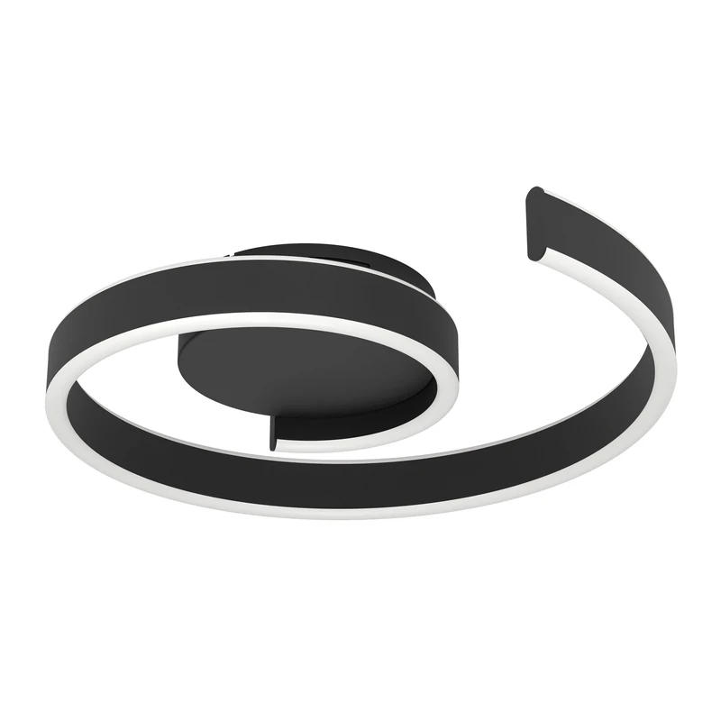 Eglo Connect.z Smart Home LED Ceiling Light Fixture Andabaia-Z, dimmable lamp, ZigBee, Matter, app and Voice Control Alexa, Warm to Cool White, Black