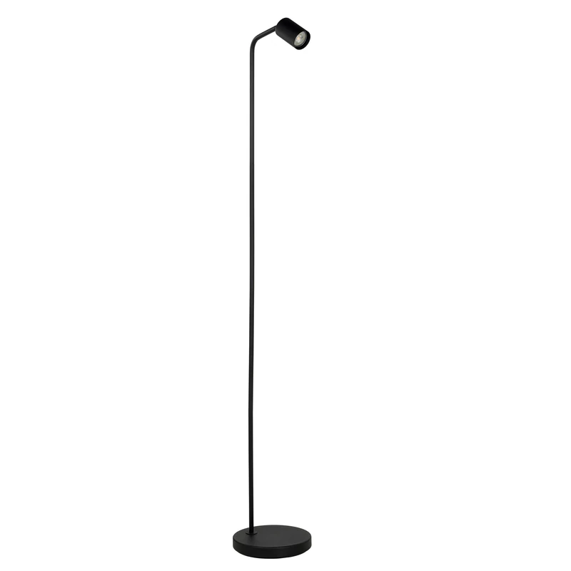 Eglo Floor lamp Rigomagno, Living Room Light with Adjustable Spotlight, Black Metal Standing lamp, Reading GU10 Socket, 151 cm Tall