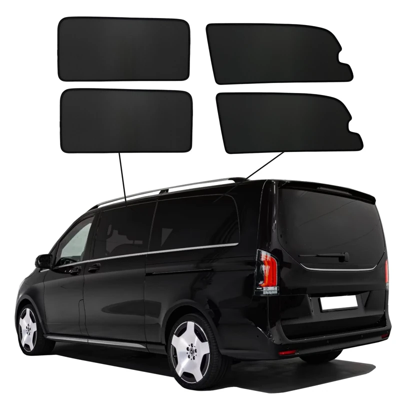 SunClip Privacy & Sun protection compatible with Mercedes V-Class W447 (Long wheel base) Facelift 2024- with pop-out windows