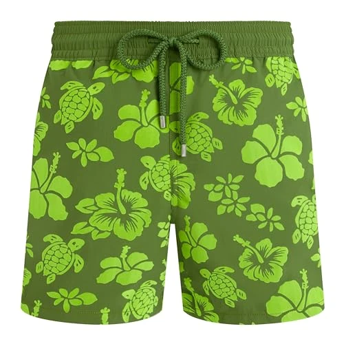 Vilebrequin, Swim Shorts Flocked Tropical Turtles, XXL, Camouplage