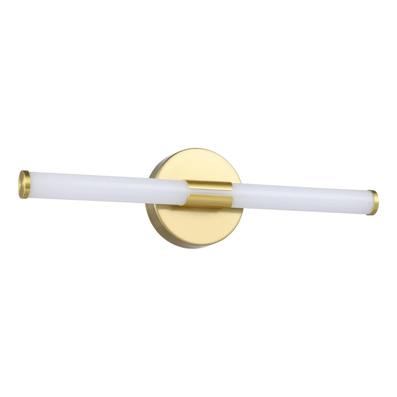 Eglo LED Mirror Light Ramola, Bathroom lamp, Metal and White Plastic, Brass Finish, Warm to Cool White, IP44, Length 45 cm