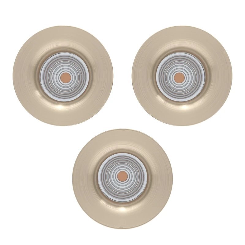 Eglo Set of 3 recessed Spotlight Set Saliceto, dimmable Round Ceiling Spots, Aluminium Silver, Warm White, Ø 8.8 cm