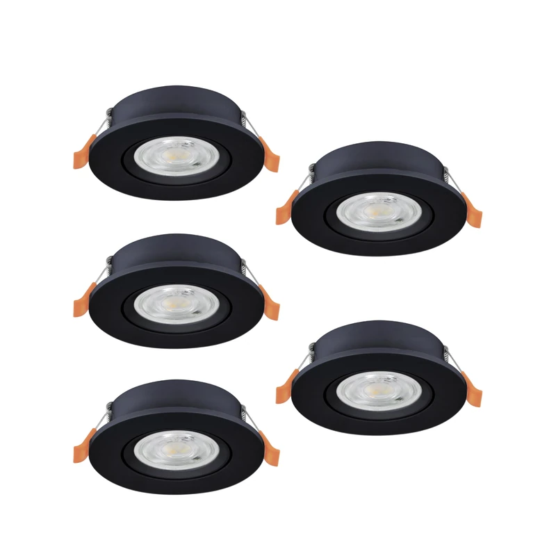 Eglo Set of 5 LED recessed spotlights Barranco