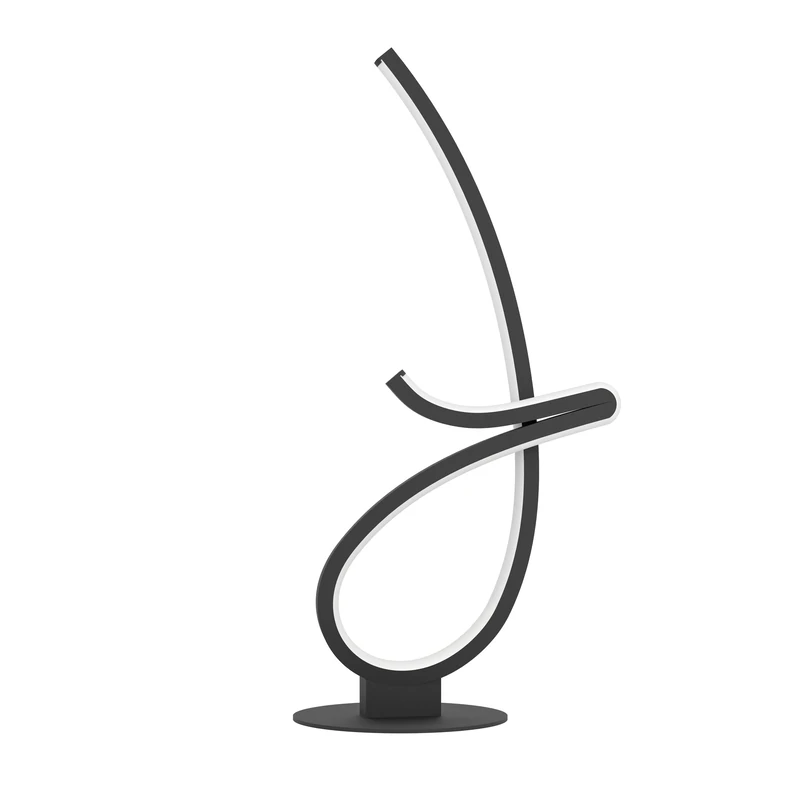 Eglo LED Table lamp Cardoncito, Designer Bedside lamp, Adjustable Decorative Metal Light in Black, Warm to Cool White, H 46 cm