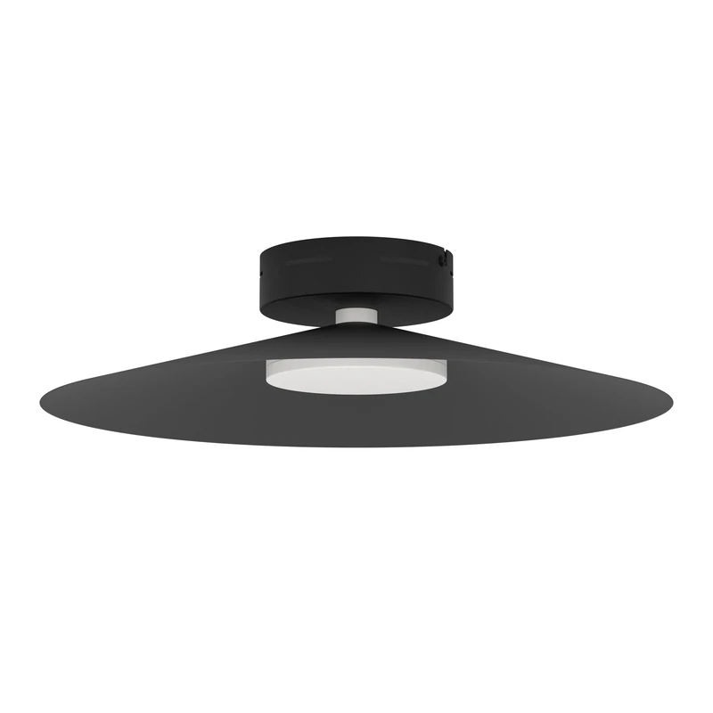 Eglo Connect.z Smart Home LED Ceiling Light Fixture Conomavilla-Z, dimmable lamp, ZigBee, Matter, app and Voice Control Alexa, Warm to Cool White, RGB, Black, Ø 45 cm