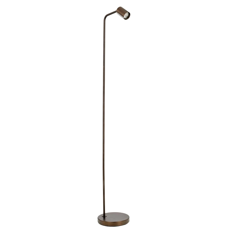 Eglo Floor lamp Rigomagno, Living Room Light with Adjustable spot, Metal Bronze-Brushed Standing lamp, Reading GU10 Socket, 151 cm Tall