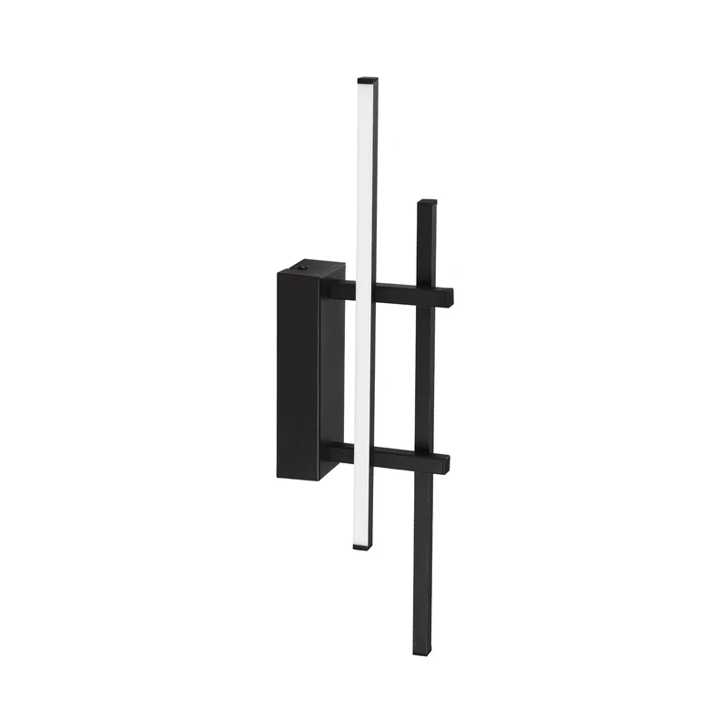 Eglo LED Wall lamp Trepiliano, Indoor Mounted Light with indirect Lighting, Bedroom in Rod Shape, Black Metal, Warm White